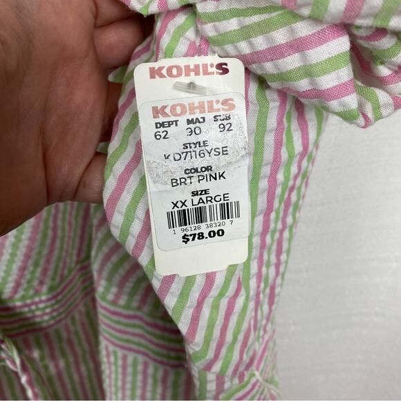 Draper James RSVP Pink&Green Stripe Wrap Dress Sz.XXL NWT - Picture 9 of 16